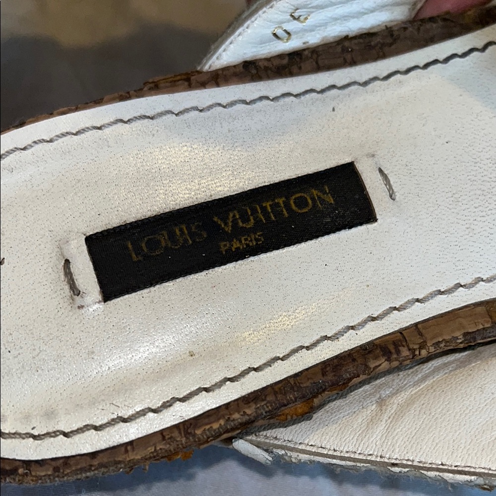 Louis Vuitton White Multicolor Monogram Thong Sandals - Picture 4 of 8